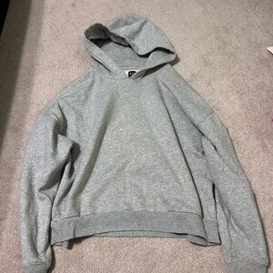 GAP Light Gray Women's Cropped Hoodie